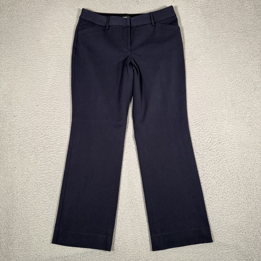 Express Pants Womens 30x28 Blue Straight Fit Trousers Slacks Office Pockets